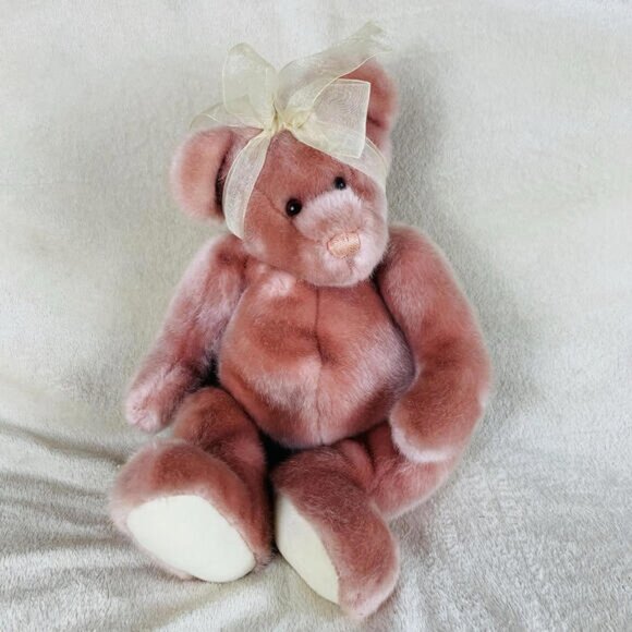 Gund 2002 Peoples Diamond Make Wish Mother Bear Pink Stuffed Plush Teddy Vintage - Picture 5 of 13